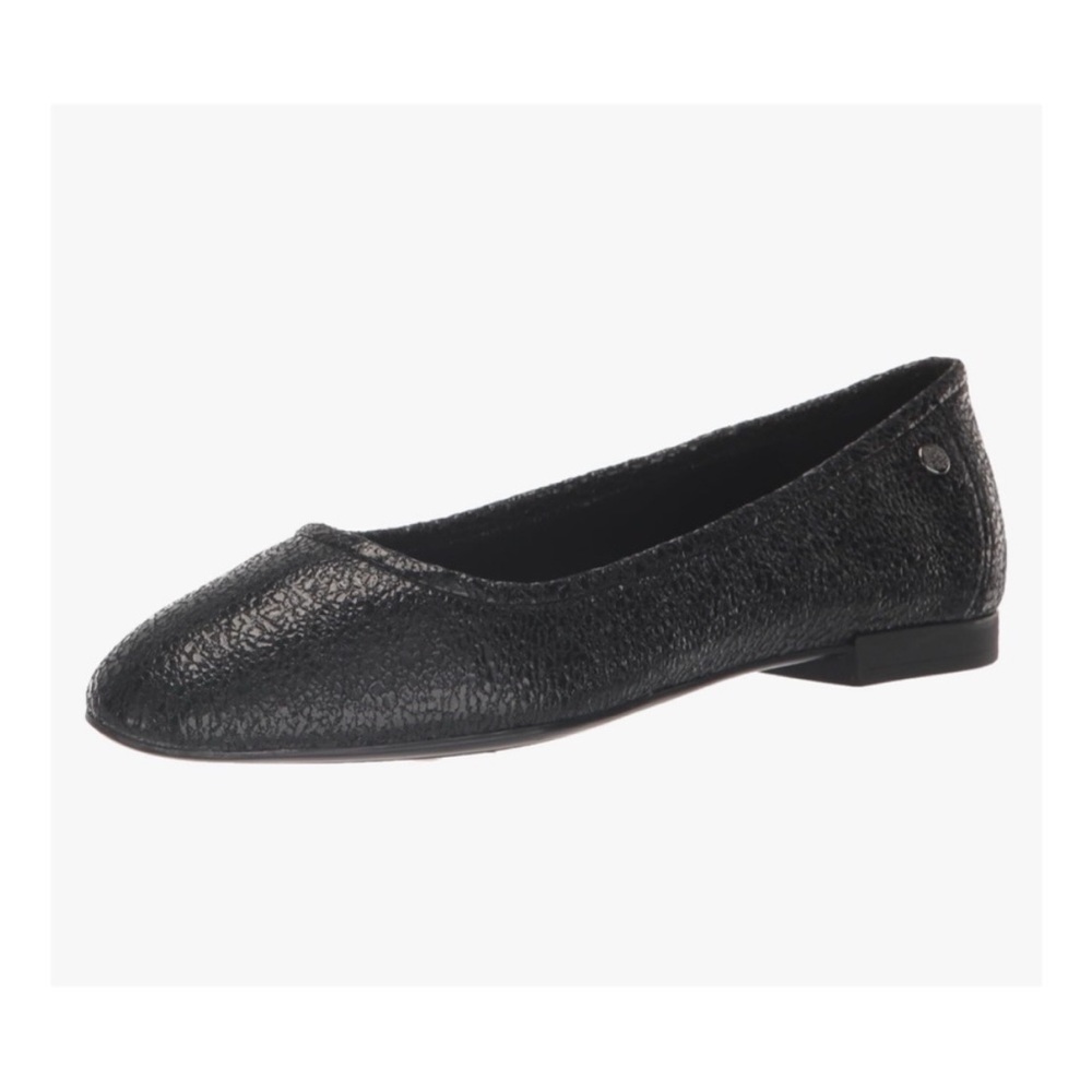 Vince Camuto Black Crinkle Minndy Casual Flat Ballet NWT